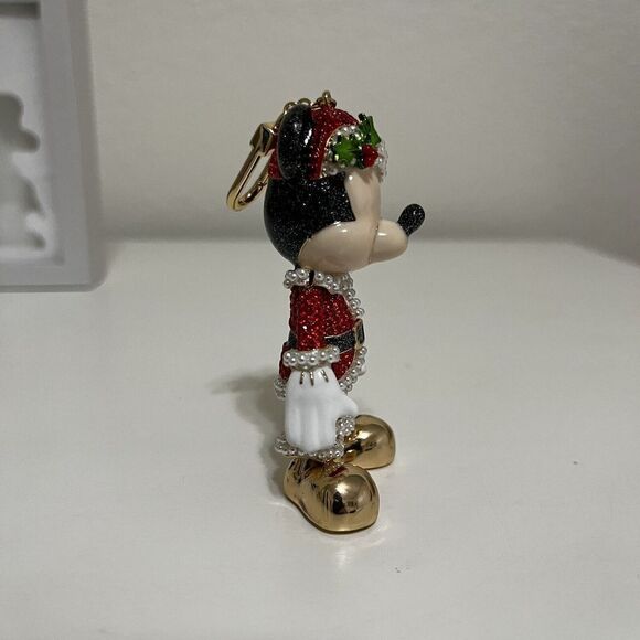 Disney x Baublebar Mickey Mouse Santa Claus Bag Purse Charm Keychain Crystal NEW - Picture 9 of 10